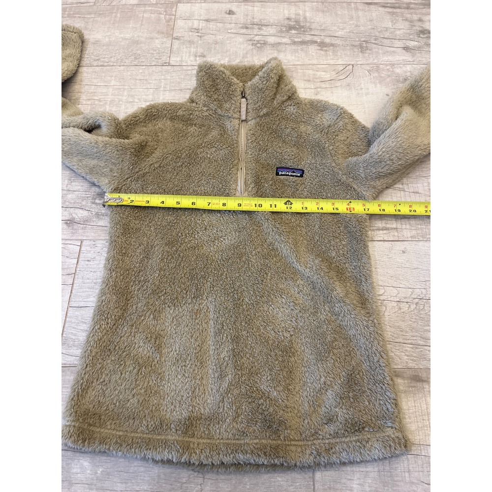 Patagonia Women's Fuzzy Fleece Quarter Zip Pullover Tan‎ XS - Picture 4 of 7